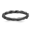 Sterling Silver Stackable Expressions Black-plated Twist Ring