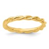 Sterling Silver Stackable Expressions Yellow-plated Twist Ring