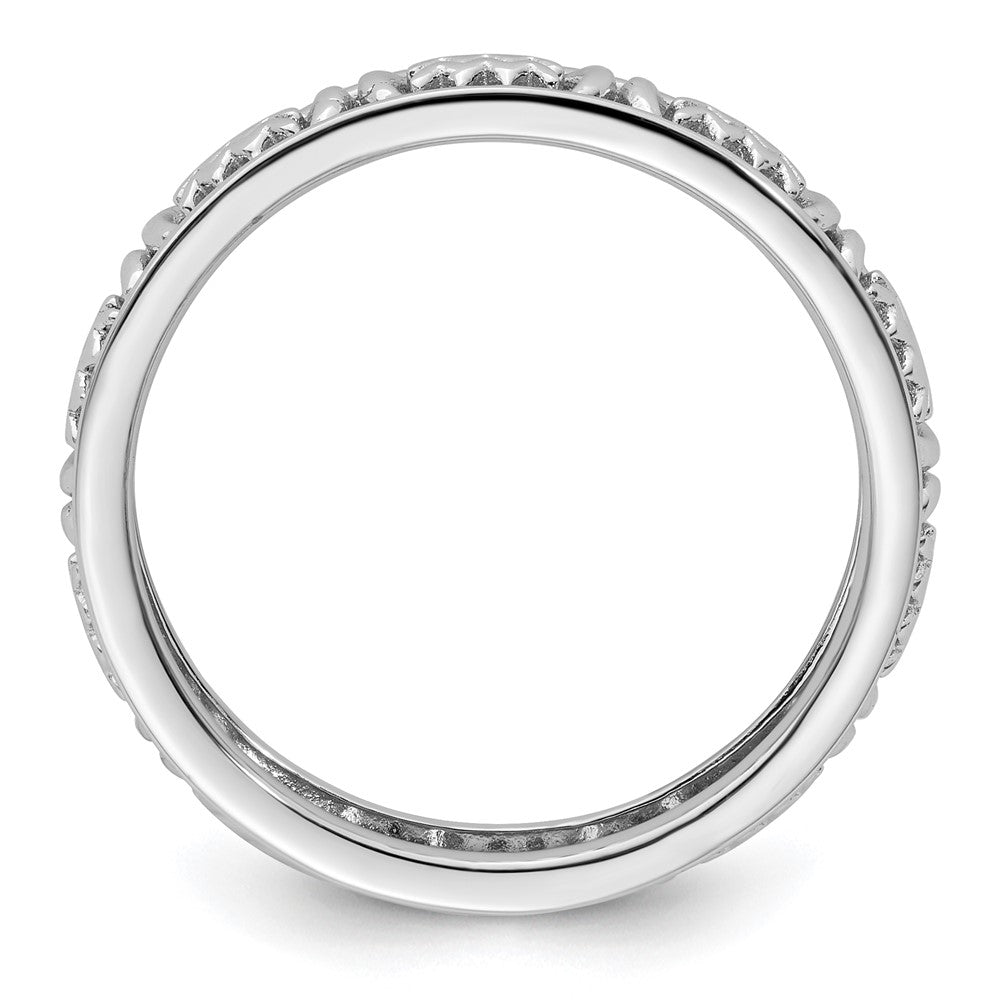 Sterling Silver Stackable Expressions Aquarius Zodiac Ring