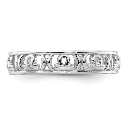 Sterling Silver Stackable Expressions Libra Zodiac Ring