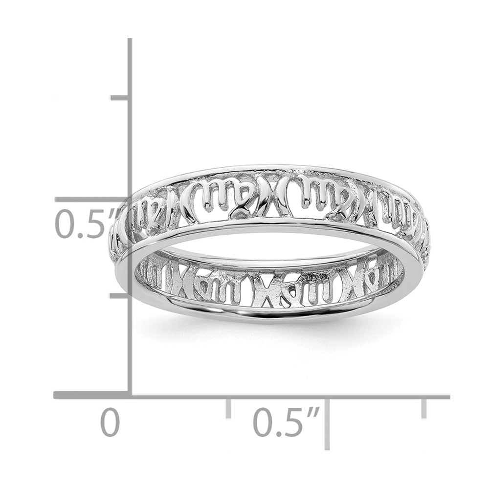 Sterling Silver Stackable Expressions Virgo Zodiac Ring