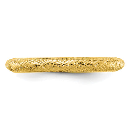 Sterling Silver Stackable Expressions Gold-plated Polished Ring