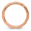 Sterling Silver Stackable Expressions Rose Gold-plated Polished Ring