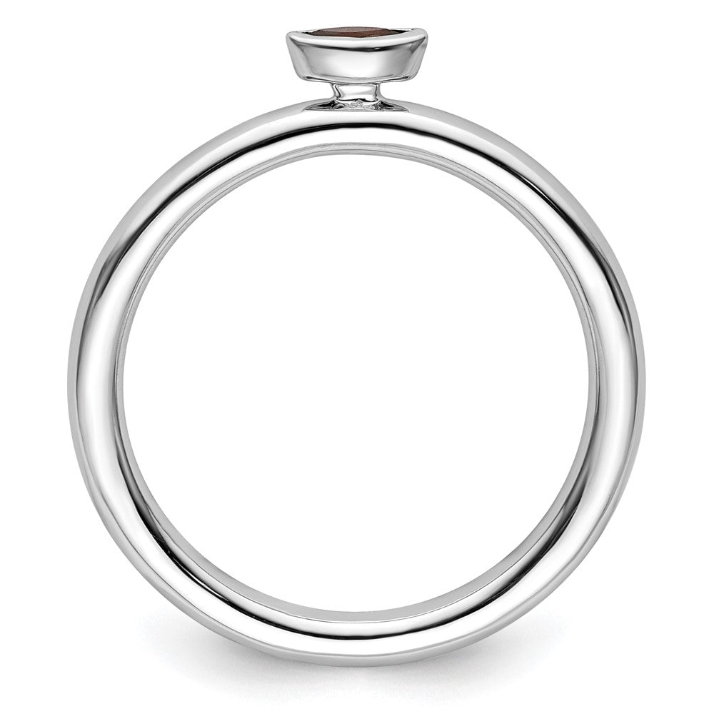 Sterling Silver Stackable Expressions Garnet Ring