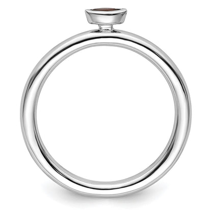 Sterling Silver Stackable Expressions Garnet Ring