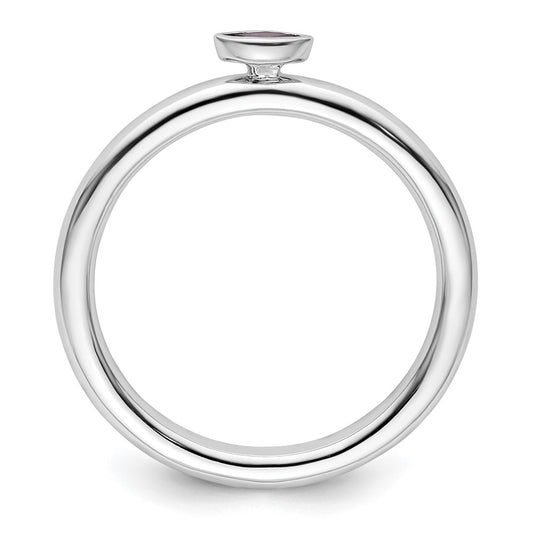 Sterling Silver Stackable Expressions Amethyst Ring