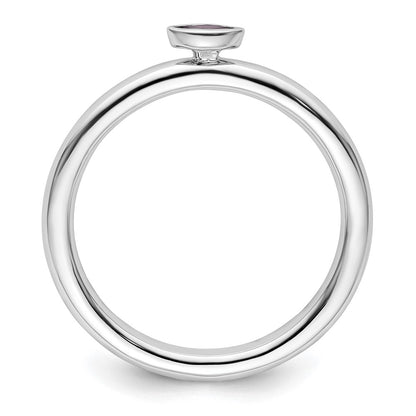 Sterling Silver Stackable Expressions Amethyst Ring