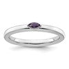 Sterling Silver Stackable Expressions Amethyst Ring
