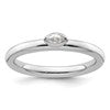 Sterling Silver Stackable Expressions White Topaz Ring