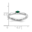 Sterling Silver Stackable Expressions Created Emerald Ring