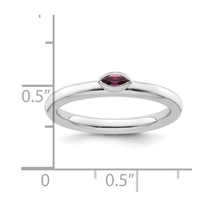 Sterling Silver Stackable Expressions Rhodolite Garnet Ring