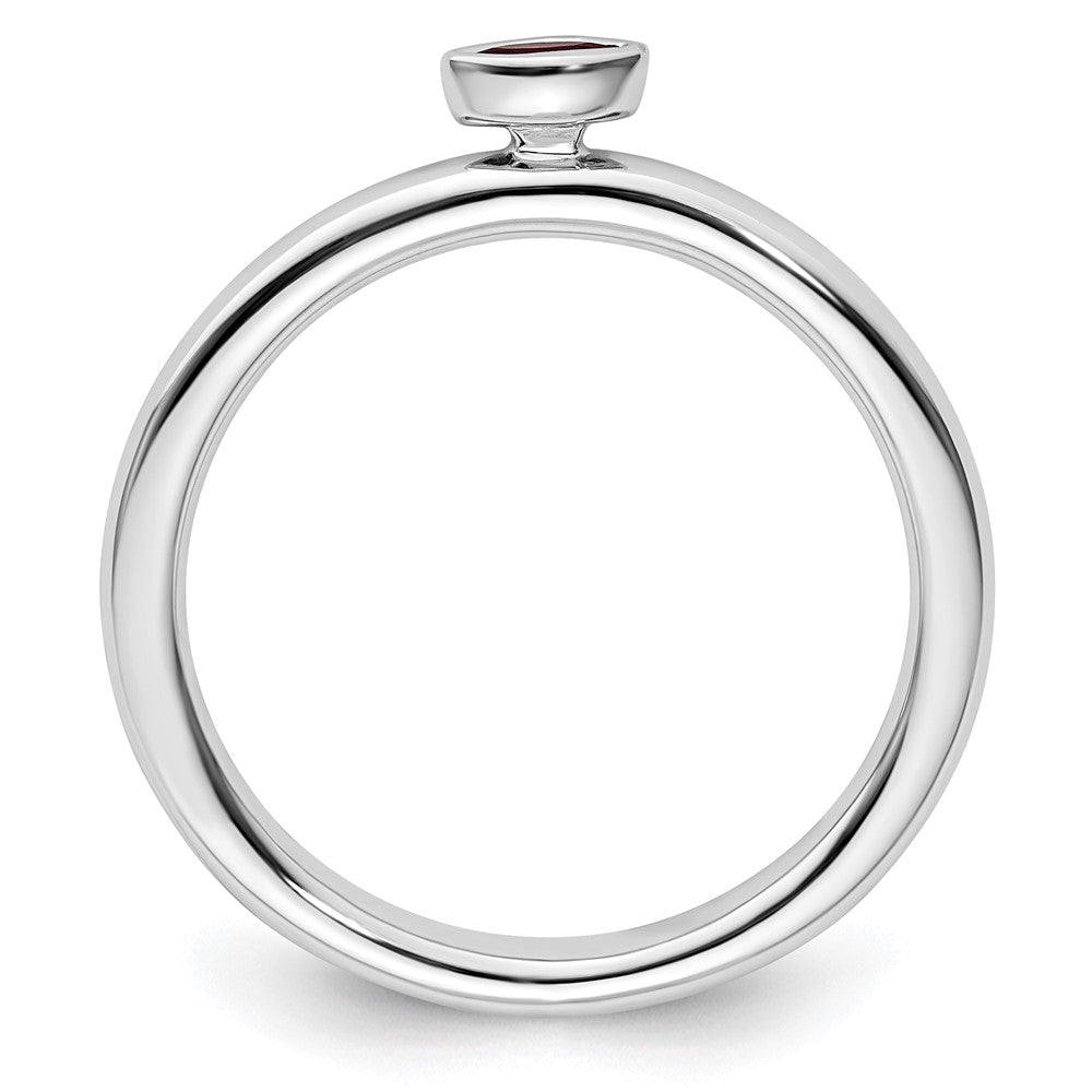 Sterling Silver Stackable Expressions Created Ruby Ring