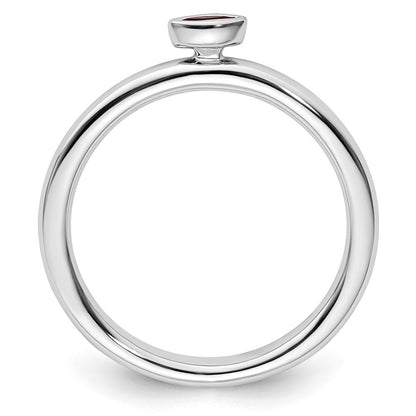 Sterling Silver Stackable Expressions Created Ruby Ring