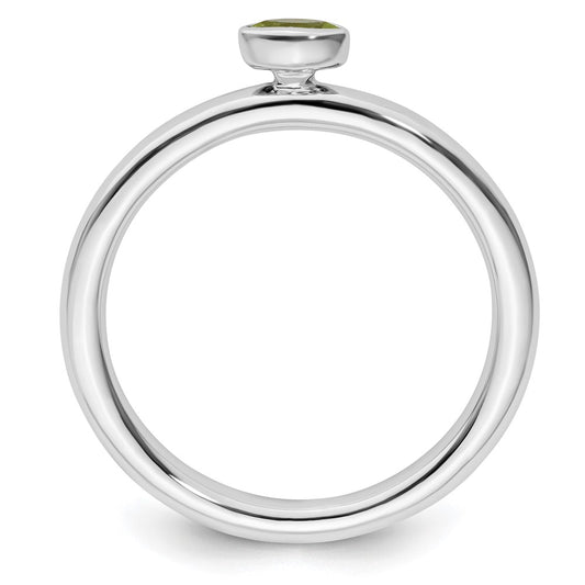 Sterling Silver Stackable Expressions Peridot Ring