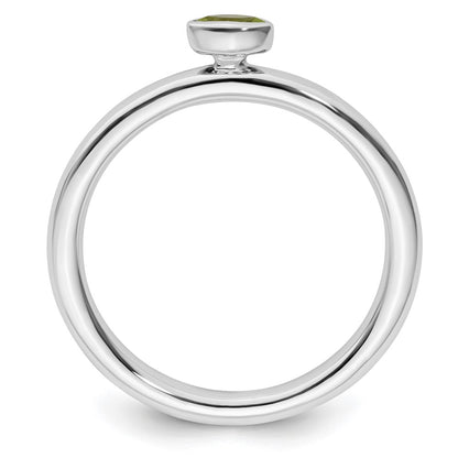 Sterling Silver Stackable Expressions Peridot Ring