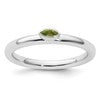 Sterling Silver Stackable Expressions Peridot Ring