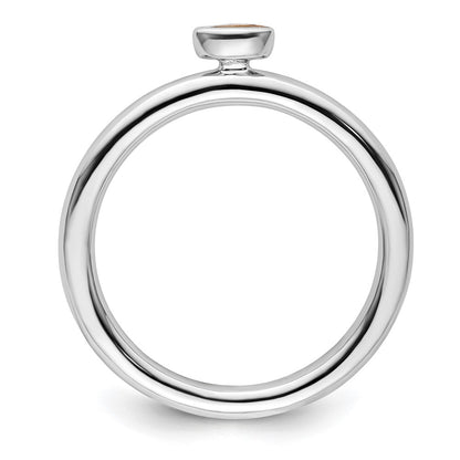Sterling Silver Stackable Expressions Citrine Ring