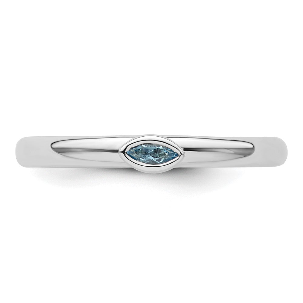 Sterling Silver Stackable Expressions Blue Topaz Ring