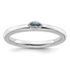 Sterling Silver Stackable Expressions Blue Topaz Ring
