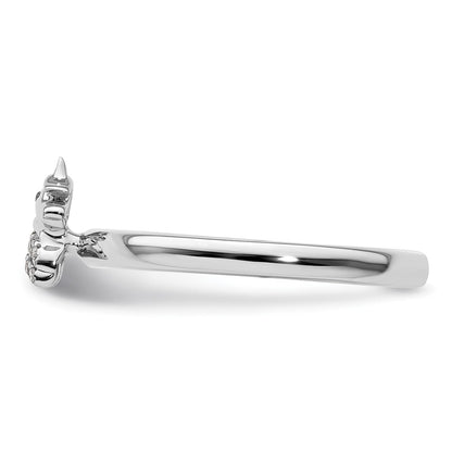 Sterling Silver Stackable Expressions Unicorn Diamond Ring