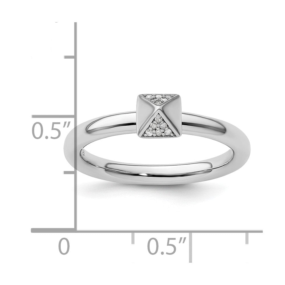 Sterling Silver Stackable Expressions Diamond Ring