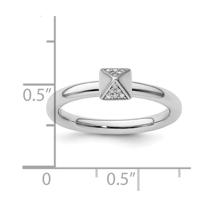 Sterling Silver Stackable Expressions Diamond Ring