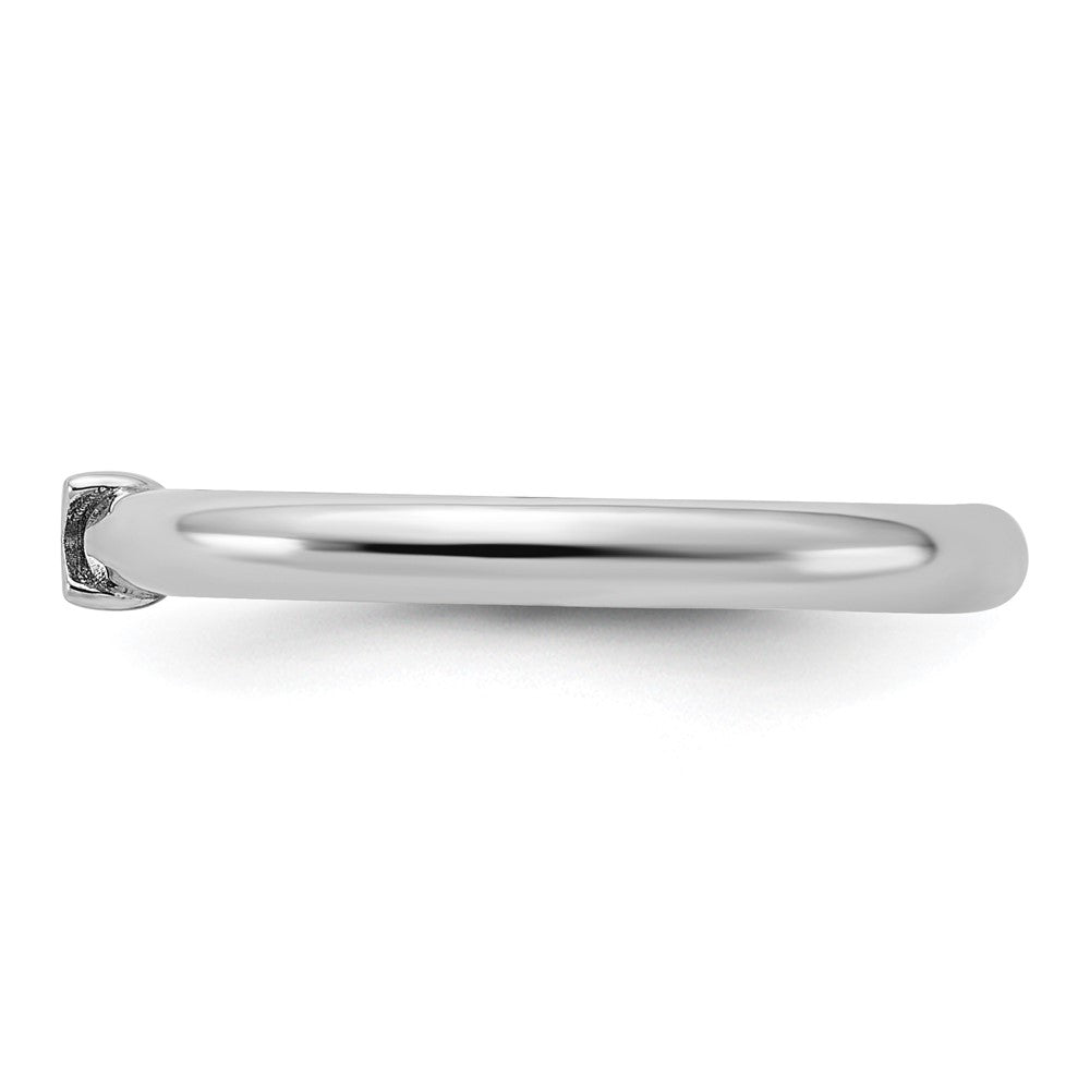 Sterling Silver Stackable Expressions Rhodium-plated X Ring