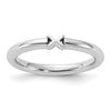 Sterling Silver Stackable Expressions Rhodium-plated X Ring