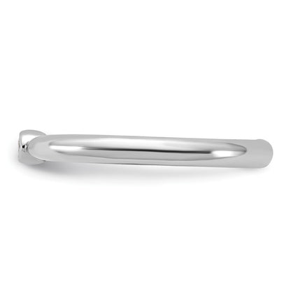Sterling Silver Stackable Expressions Rhodium-plated CZ Ring