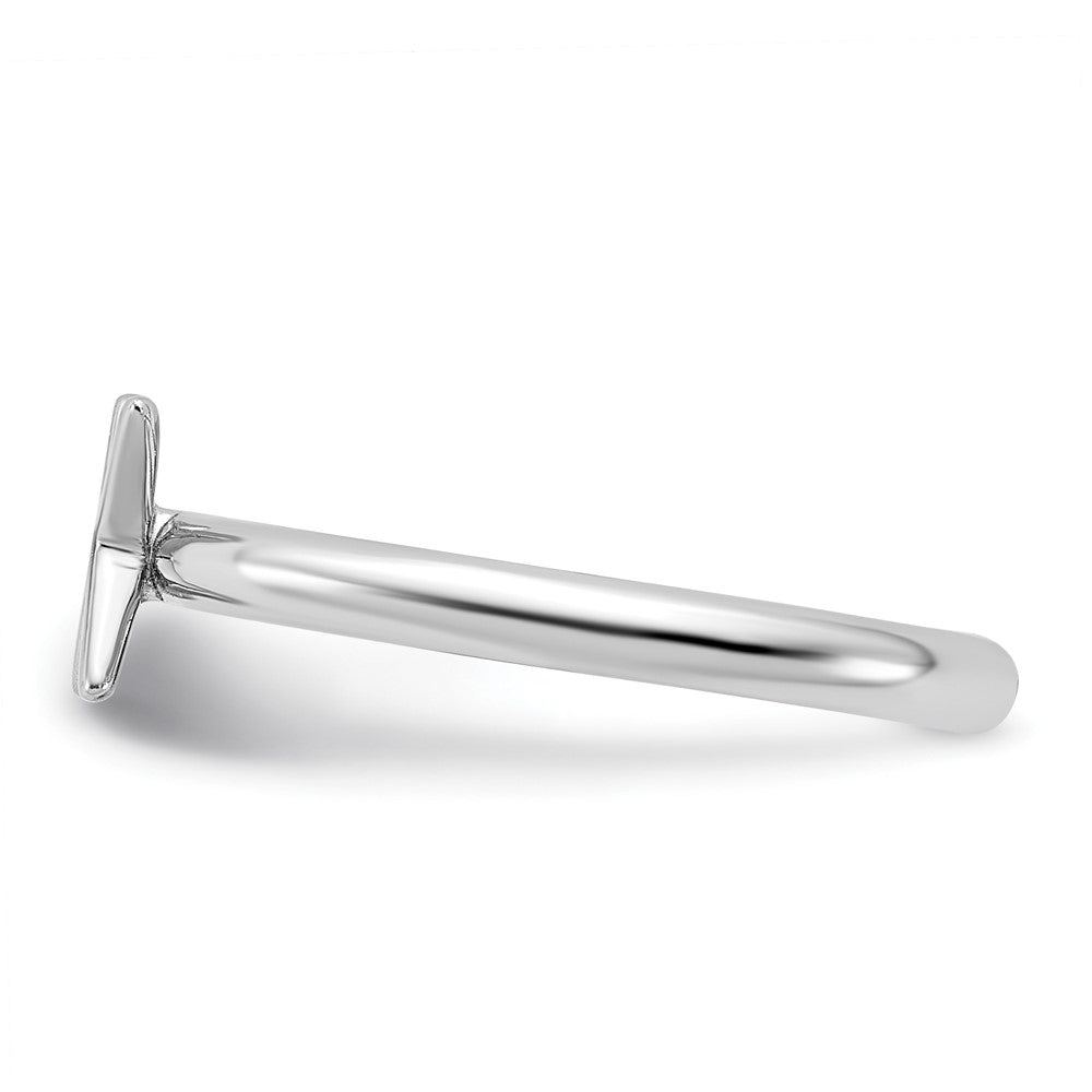 Sterling Silver Stackable Expressions Rhodium-plated X Ring