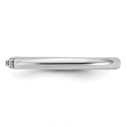 Sterling Silver Stackable Expressions Rhodium-plated CZ Ring