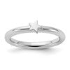 Sterling Silver Stackable Expressions Rhodium-plated Star Ring