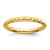 Sterling Silver Stackable Expressions Gold-plated Hammered Ring