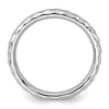 Sterling Silver Stackable Expressions Rhodium Hammered Ring
