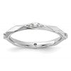 Sterling Silver Stackable Expressions Rhodium-plated White Topaz Ring