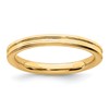 Sterling Silver Stackable Expressions Gold-plated Grooved Ring
