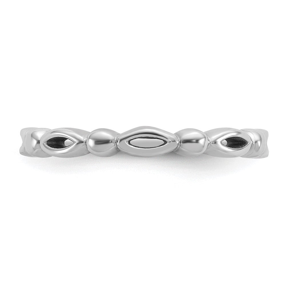 Sterling Silver Stackable Expressions Rhodium-plated Ring
