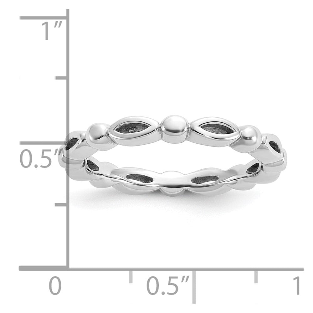 Sterling Silver Stackable Expressions Rhodium-plated Ring