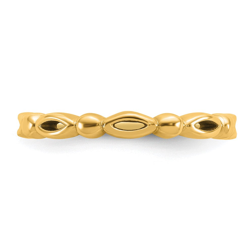 Sterling Silver Stackable Expressions Gold-plated Ring