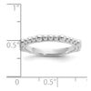 Sterling Silver Stackable Expressions Rhodium-plated Beaded Ring