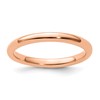 Sterling Silver Stackable Expressions Rose Gold-plated Polished Ring