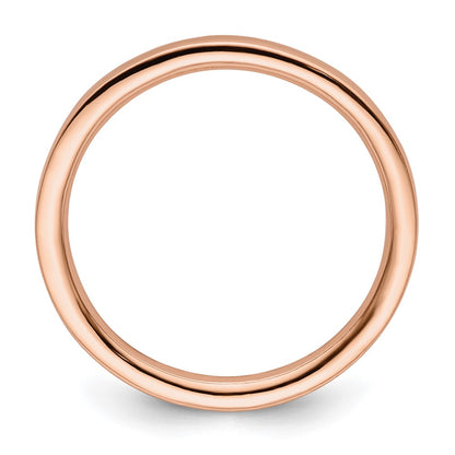 Sterling Silver Stackable Expressions Rose Gold-plated Polished Ring