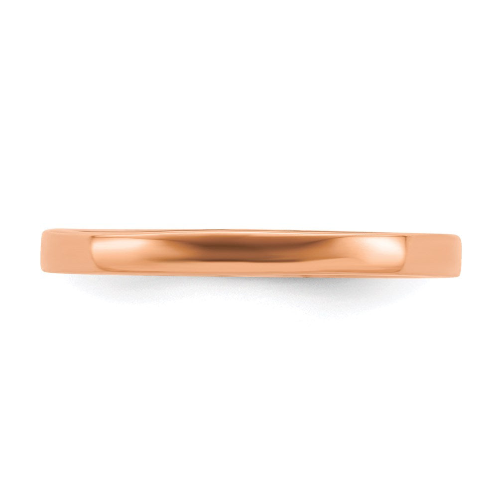 Sterling Silver Stackable Expressions Rose Gold-plated Polished Ring