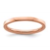 Sterling Silver Stackable Expressions Rose Gold-plated Polished Ring