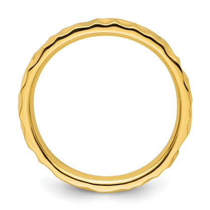 Sterling Silver Stackable Expressions Gold-plated Ring