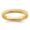 Sterling Silver Stackable Expressions Gold-plated Ring