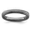 Sterling Silver Stackable Expressions Black-plated Ring