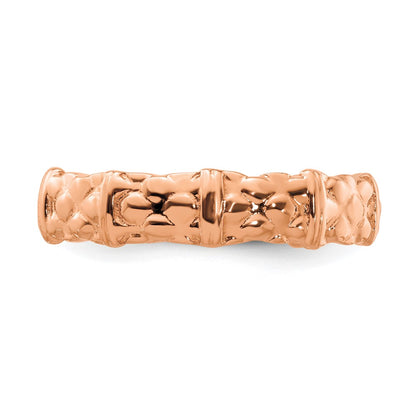Sterling Silver Stackable Expressions Pink-plated Ring