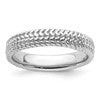 Sterling Silver Stackable Expressions Rhodium Ring