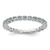 Sterling Silver Stackable Expressions Aquamarine Ring